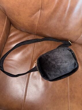 by Anthropologie | Black Velvet Belt Bag